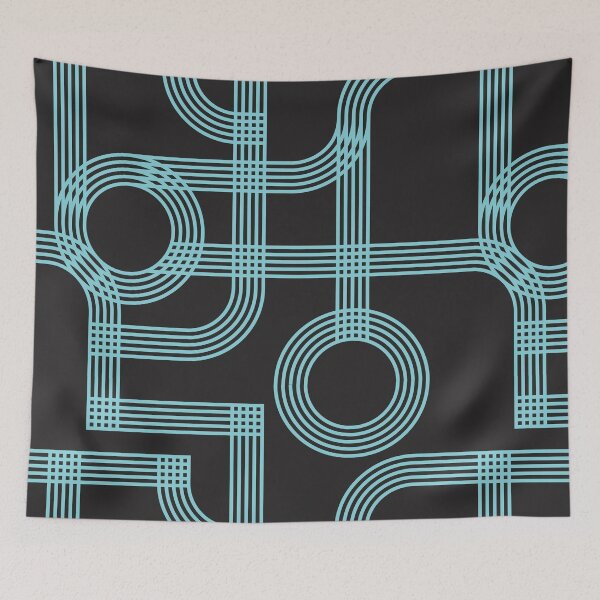 Item preview, Art Deco Linear Design - turquoise designed and sold by JRP Design.