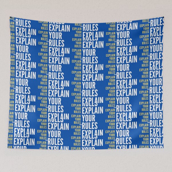 Item preview, Explain your rules (blue) designed and sold by unclejab.