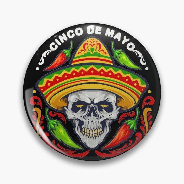 Item preview, Cinco De Mayo Celebrations -- Mexican Skull with Hat designed and sold by MagicStrawberry.