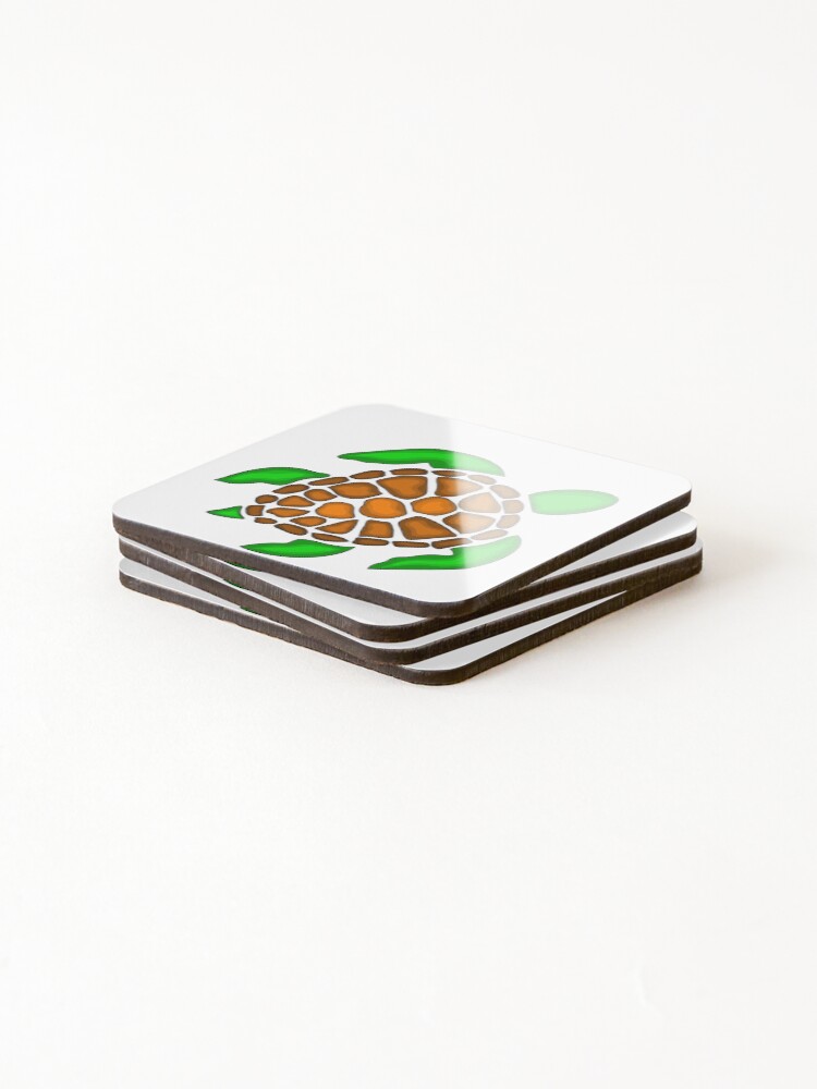 Thumbnail 4 of 5, Coasters (Set of 4), Turtle designed and sold by aj-creating.