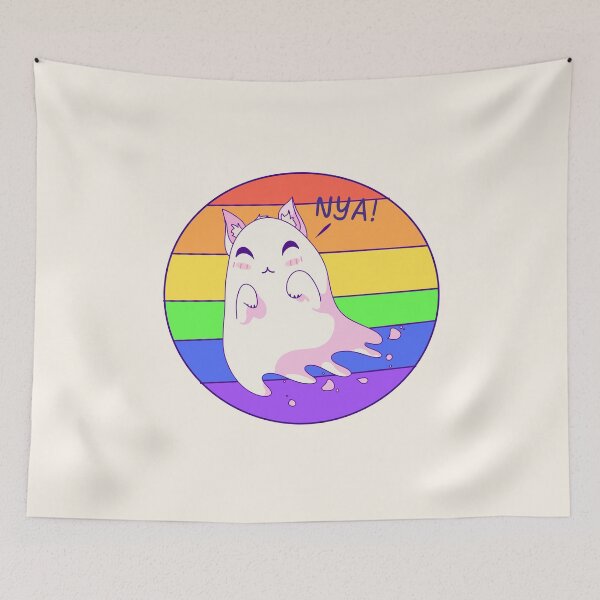 Item preview, Rainbow Ghost Kitty  designed and sold by ForTheFrogWar.