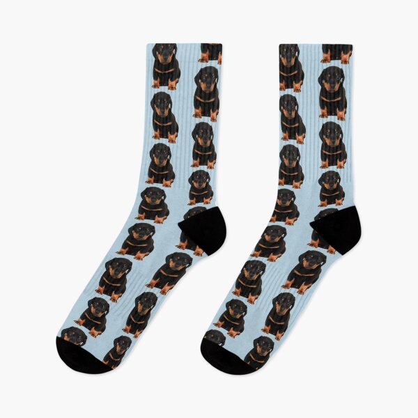 Item preview, Weiner dog, dachshund (blue background) designed and sold by Sarahgranchelli.