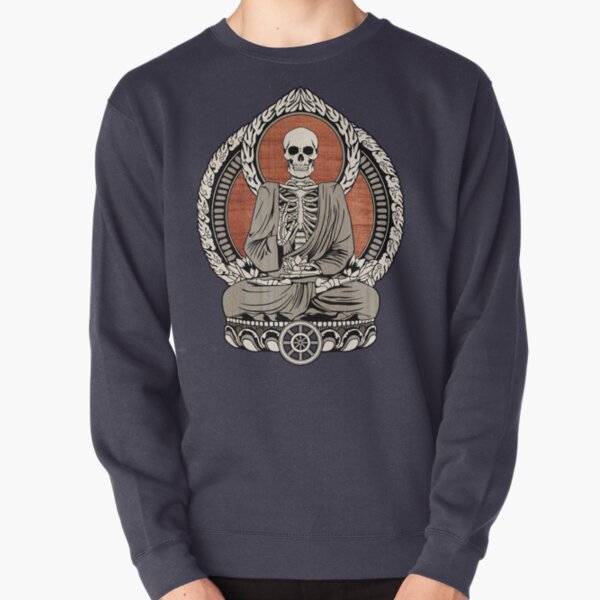 Skeleton Buddha Pullover Sweatshirt