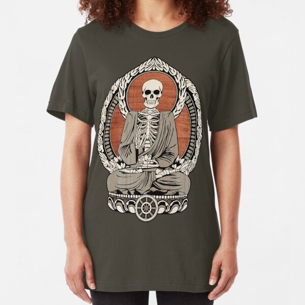 Skeleton Buddha Slim Fit T-Shirt