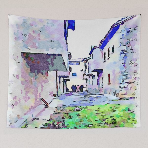 Item preview, Camerata Nuova: glimpse with gray buildings designed and sold by Giuseppe Cocco.