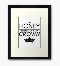 Moriarty 'Crown' Quote - Black Framed Print