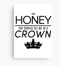 Moriarty 'Crown' Quote - Black Canvas Print