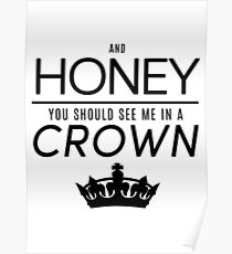 Moriarty 'Crown' Quote - Black Poster