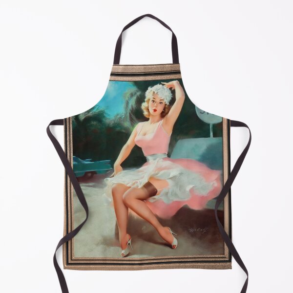 Item preview, Bus Stop Pinup Girl Vintage Art designed and sold by Xzendor7 Digital Art Creations.