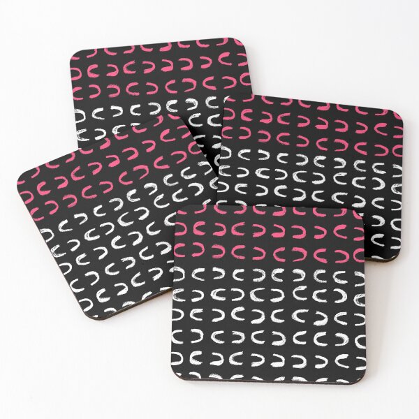 Item preview, Pink White on Black Pattern designed and sold by badlydrawnbabe.