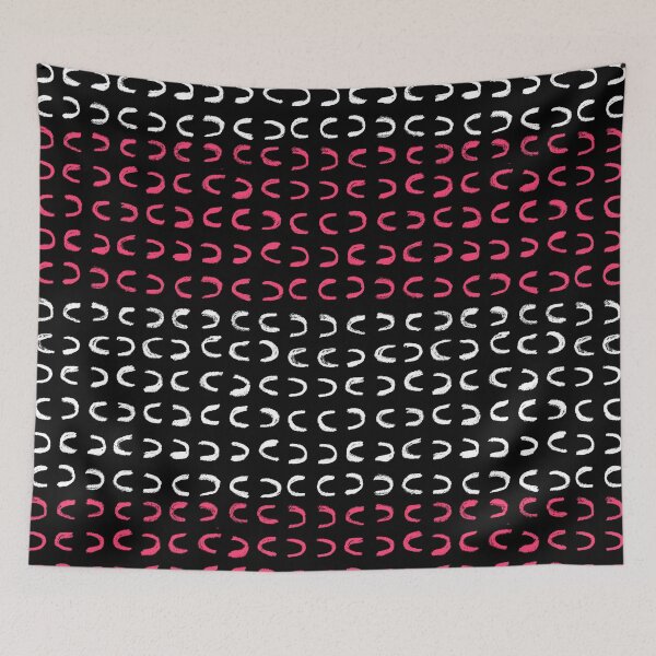 Item preview, Pink White on Black Pattern designed and sold by badlydrawnbabe.