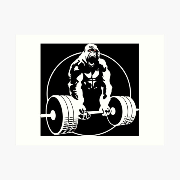 Gorilla Fitness Art Prints Redbubble