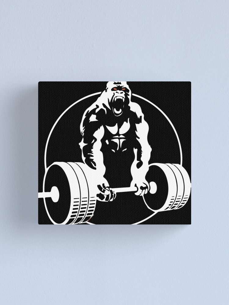 Gym Gorilla LIft Weight - Motivational Design Art Print