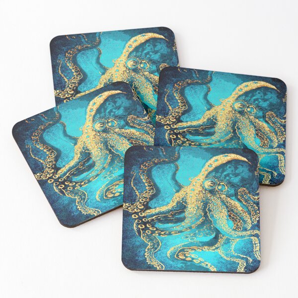 Item preview, Octopus - Golden Octopus - Colorful Metallic Design designed and sold by JackMoreh.