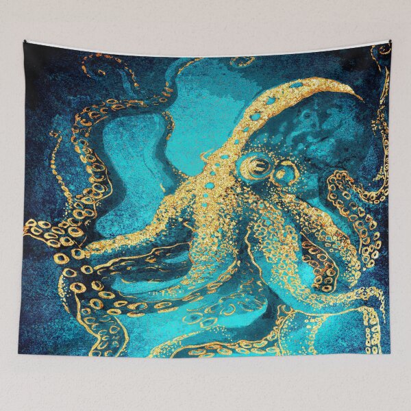 Item preview, Octopus - Golden Octopus - Colorful Metallic Design designed and sold by JackMoreh.
