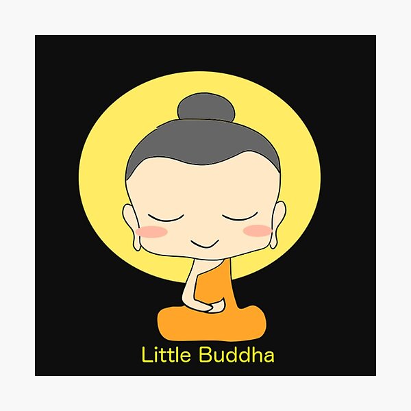 Be Happy Little Buddha - cute buddha good vibes and positivity