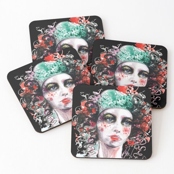 Item preview, Sabrine watercolor fashion illustration designed and sold by Susanne Margarete Lutz.
