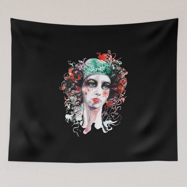 Item preview, Sabrine watercolor fashion illustration designed and sold by Susanne Margarete Lutz.