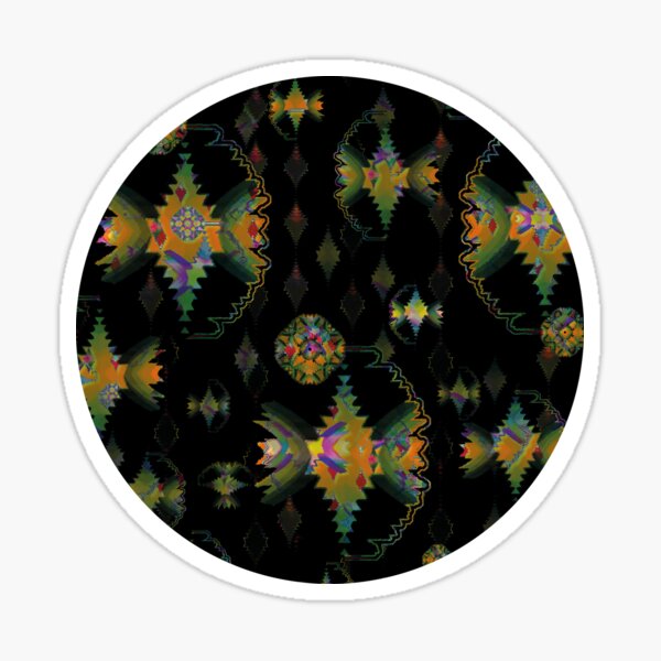 Colored Flying Space Object Sticker