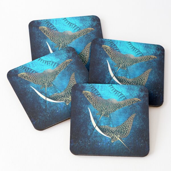 Item preview, Golden Stingrays - Metallic Spotted Eagle Rays designed and sold by JackMoreh.