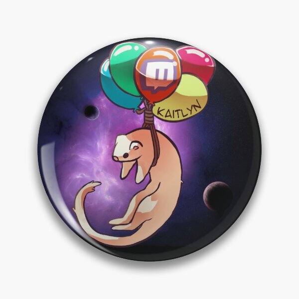Item preview, Pin Galaxy Birthday Ferret designed and sold by kaitlynlive.