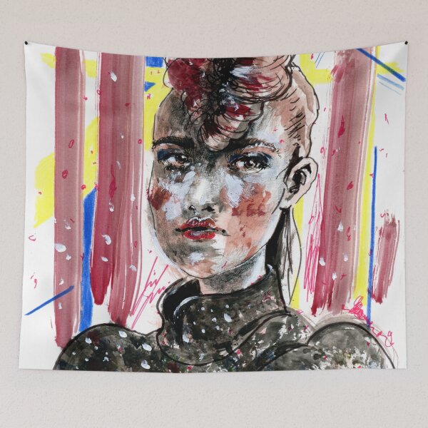 Item preview, Fashion illustration ink watercolor acrylic designed and sold by Susanne Margarete Lutz.