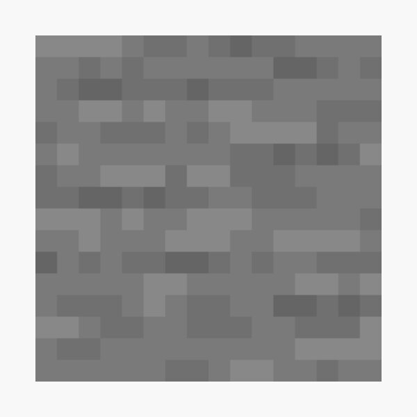 Minecraft Stone Block Wall Art Redbubble