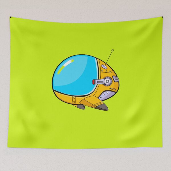 Item preview, Kids yellow spaceship designed and sold by thekidsprint.