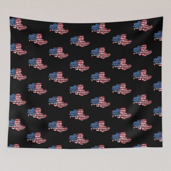 Item preview, Farming County American Flag 4th Of July Combine Farm Tractor designed and sold by Ginger217.