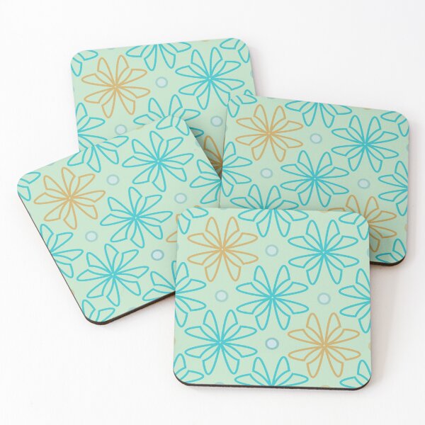 Item preview, Geometric flowers soft colors designed and sold by Meg M Studio.