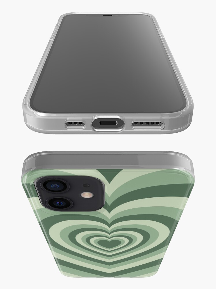 "Sage Green Coffee Love Heart Latte" iPhone Case & Cover by nextwebdz