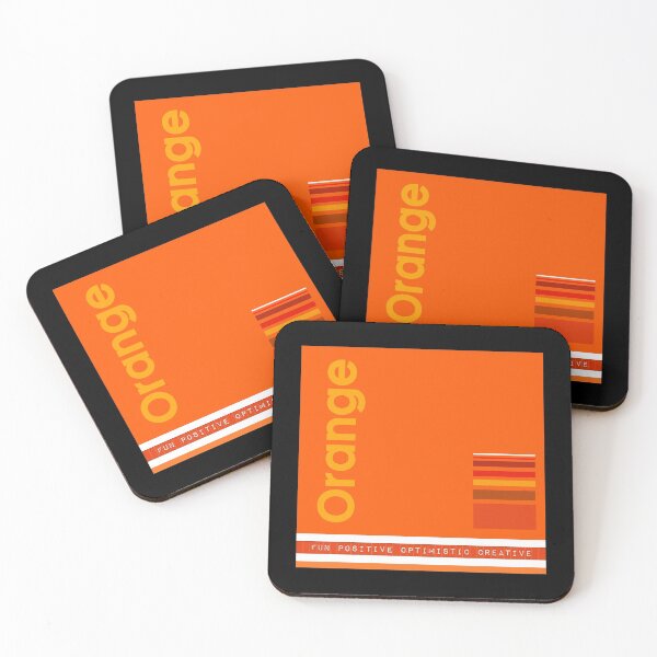 Item preview, Definition of Orange colour. Fun, positive, optimistic, creative. Solid Color Palette  - Caroline Laursen Original designed and sold by Caroline Laursen.