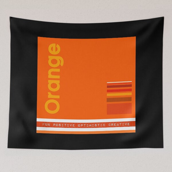 Item preview, Definition of Orange colour. Fun, positive, optimistic, creative. Solid Color Palette  - Caroline Laursen Original designed and sold by Caroline Laursen.