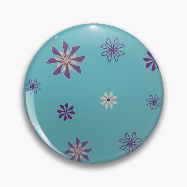 Item preview, Flower flakes on teal blue background designed and sold by Meg M Studio.