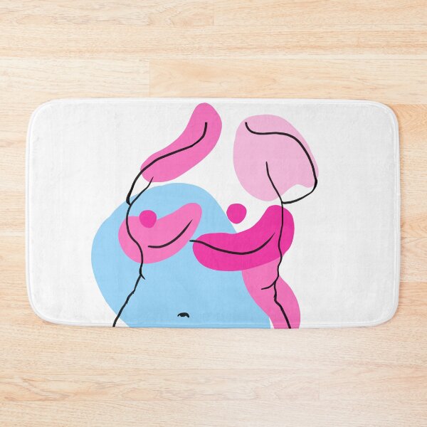 Item preview, blue pink body positivity line drawing designed and sold by mariahmoniquedesign.