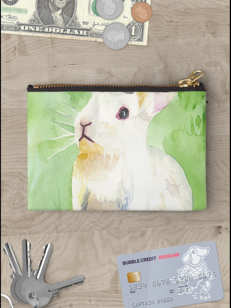 Thumbnail 3 of 4, Zipper Pouch, White Rabbit designed and sold by TwoFullMoonsArt.