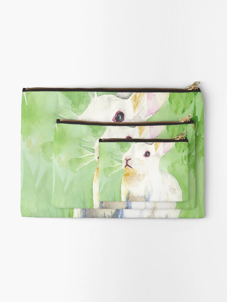 Thumbnail 2 of 4, Zipper Pouch, White Rabbit designed and sold by TwoFullMoonsArt.