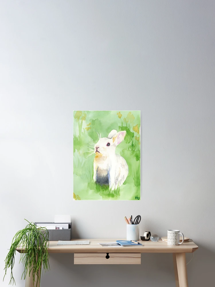Thumbnail 2 of 3, Poster, White Rabbit designed and sold by TwoFullMoonsArt.