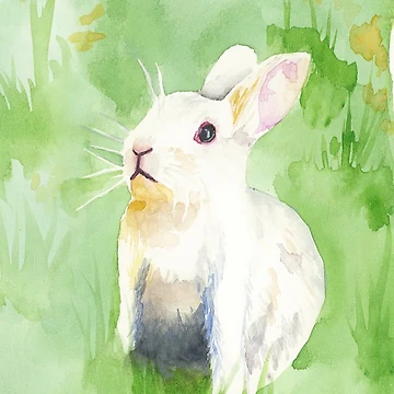 Artwork thumbnail, White Rabbit  by TwoFullMoonsArt