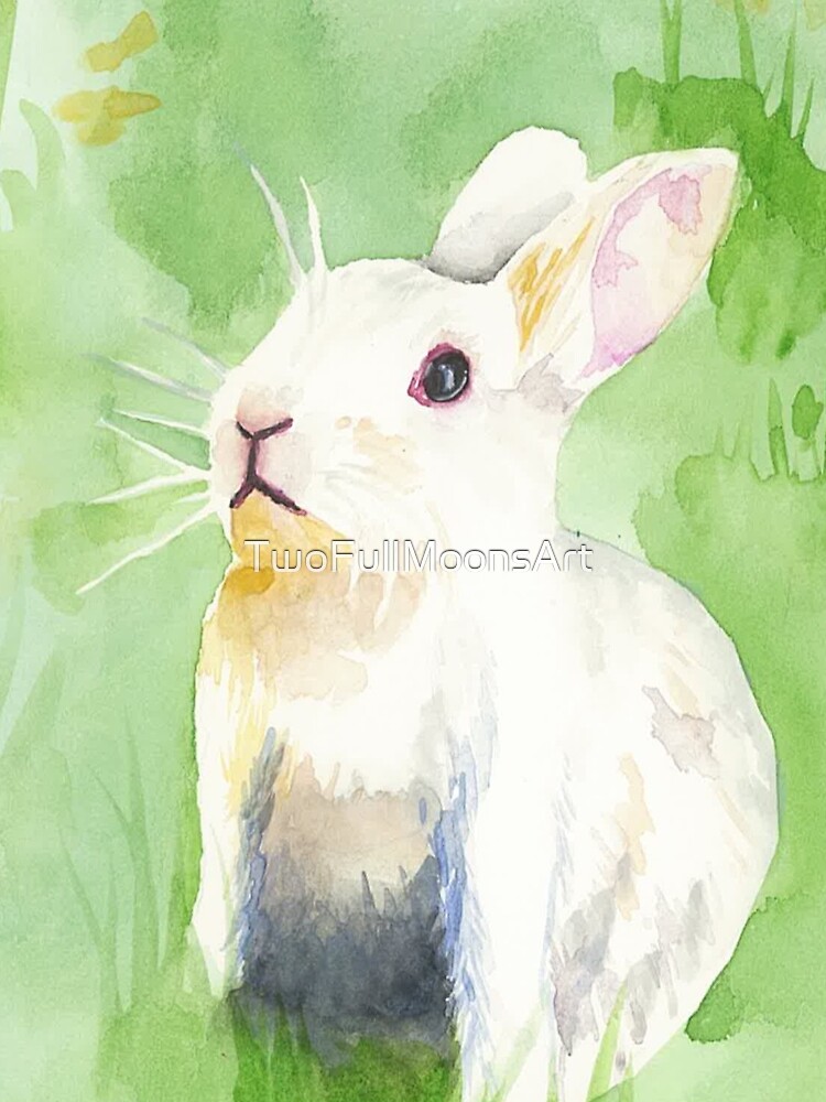 Thumbnail 3 of 3, Scarf, White Rabbit designed and sold by TwoFullMoonsArt.