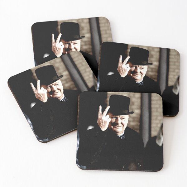Item preview, Winston Churchill VE Day V Sign Poster / Sticker designed and sold by WallArt01.