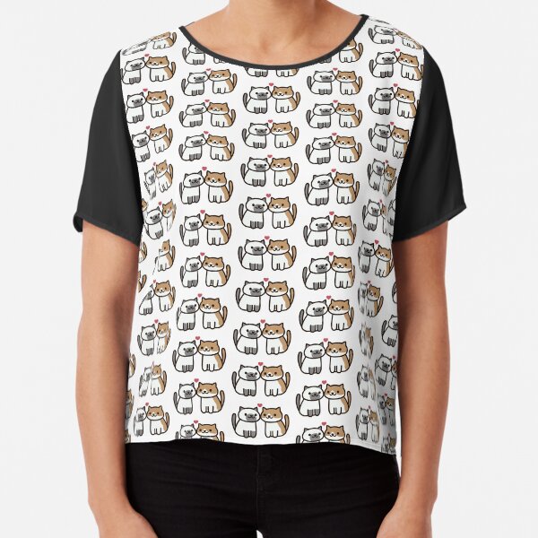 Couple Cat Chiffon Top