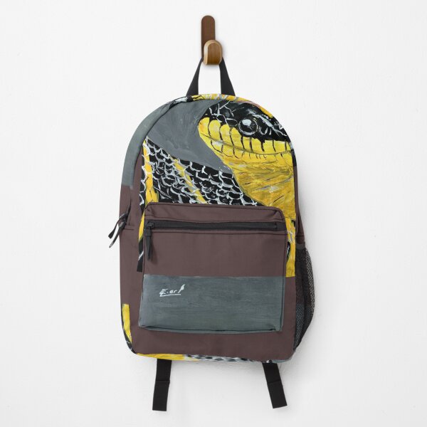 Item preview, Snake painting, Mangrove snake, print of yellow snake, black snake print designed and sold by elart66.