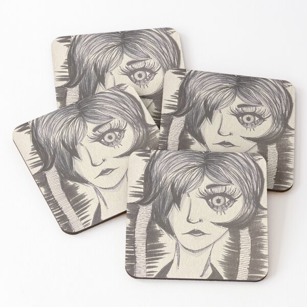 Item preview, Creepy Girl Ink Illustration designed and sold by Onlyomniscience.