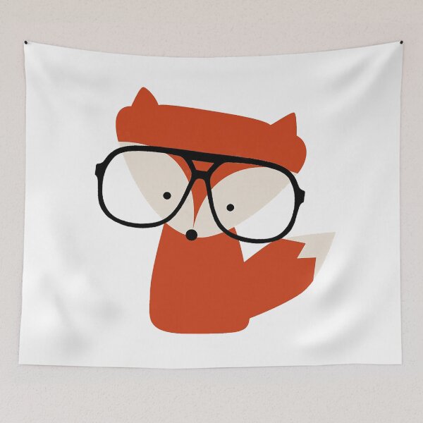 Item preview, Hipster fox with glasses designed and sold by AnesthesiaGoods.
