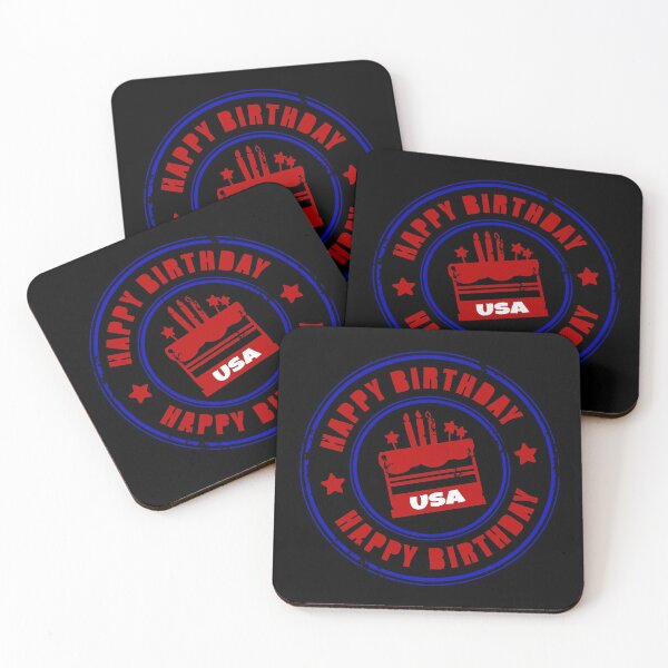Item preview, Happy Birthday USA! (on Black) designed and sold by PawsitiveMum.
