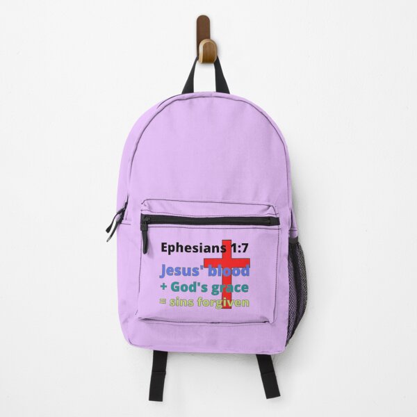 Item preview, Ephesians 1:7 Jesus' blood + God's grace = sins forgiven (colored) designed and sold by MGonline.
