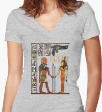 Ancient Egypt | Antiguo Egipto Women's Fitted V-Neck T-Shirt