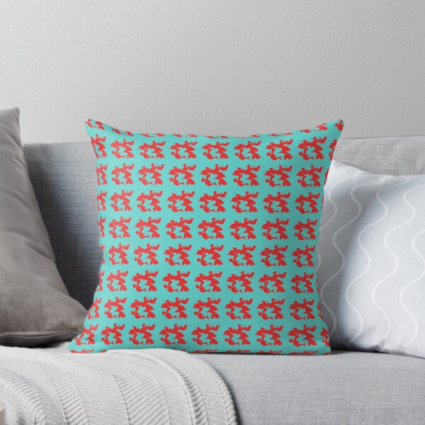 Item preview, Red Abstract Shape Design on a Light Blue Background designed and sold by ThisNThatImages.