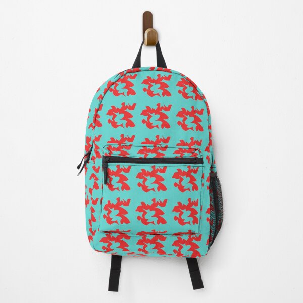 Item preview, Red Abstract Shape Design on a Light Blue Background designed and sold by ThisNThatImages.